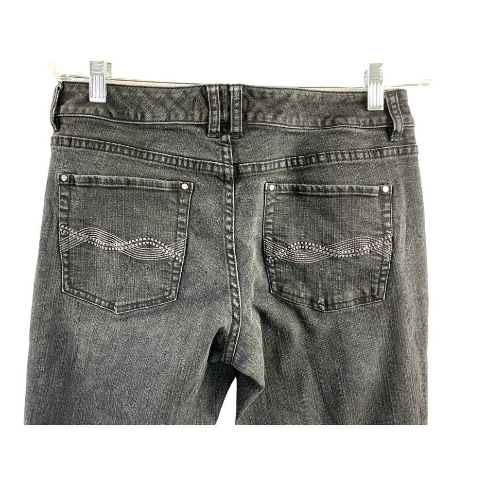 White House Black Market Women's Black Distressed Jeans - Picture 3 of 7